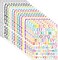 2268 Alphabet Stickers 18 Sheets Alphabet Stickers Vinyl Self-Adhesive Number